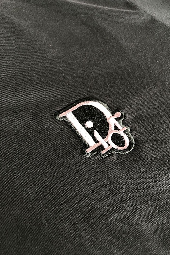 Тёмно-зелёная мужская футболка Dior embroidered logo   