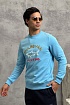 Свитшот голубого цвета Paul & Shark logo-print