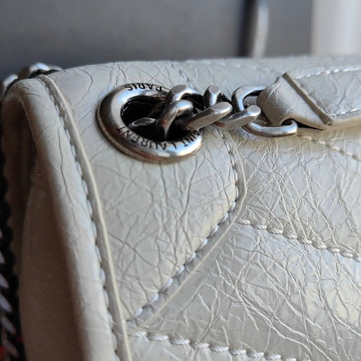 Кожаная сумка Yves Saint Laurent Niki Medium Blanc Vintage 28x21 см   