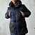 Удлинённый тёмно-синий пуховик Burberry Nylon logo-patch