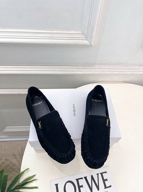 Женские замшевые лоферы Yves Saint Laurent premium
