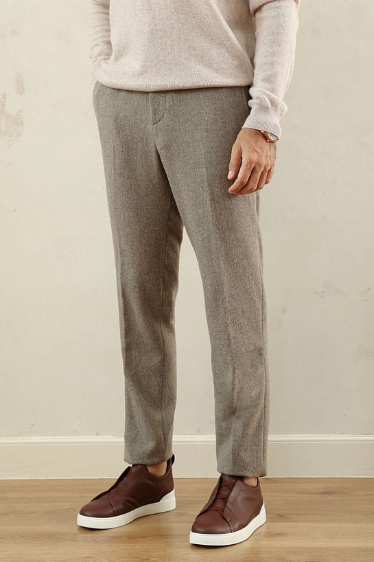 Мужские бежевые брюки Kiton premium