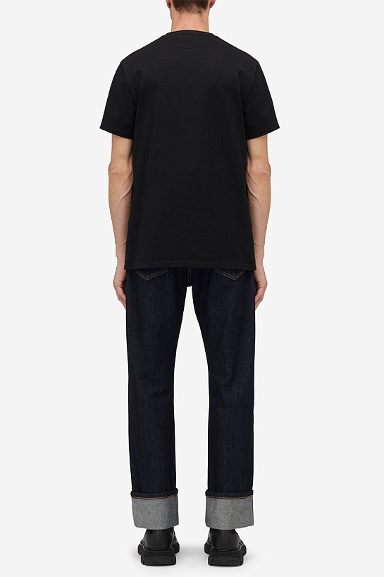 Мужская чёрная футболка Alexander McQueen Reverse logo