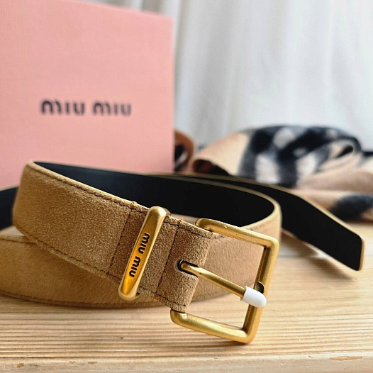 Замшевый ремень MIU MIU   