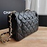 Кожаная чёрная сумка Chanel 25x15 см