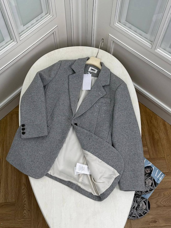 Женский серый пиджак Maison Margiela premium