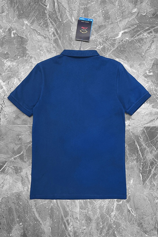 Синее поло Paul & Shark logo-embroidered