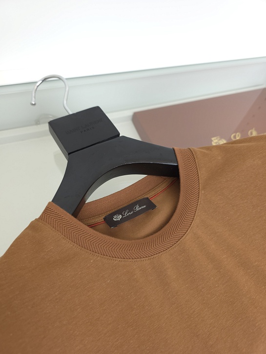 Мужская коричневая футболка Loro Piana premium