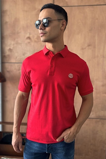 Мужское поло Burberry TB - Red   