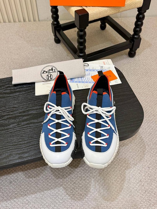 Текстильные кроссовки Hermes lift slip-on