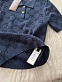 Синее женское поло Gucci GG monogram-pattern