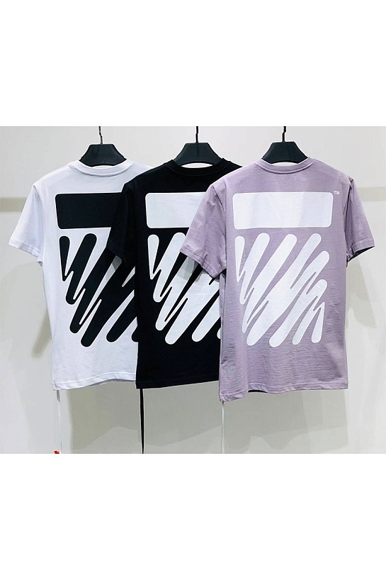 Оверсайз футболка Off-White Wave Diag print - White