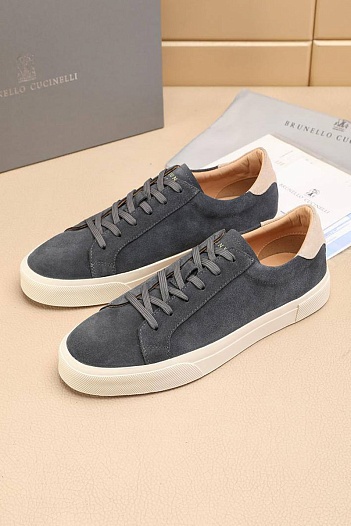 Мужские замшевые кроссовки Brunello Cucinelli   