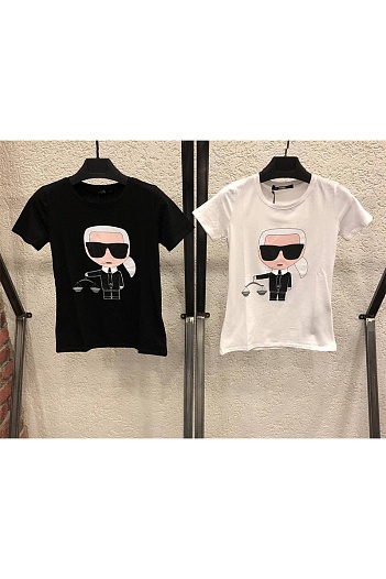 Женская белая футболка Karl Lagerfeld "Libra"   