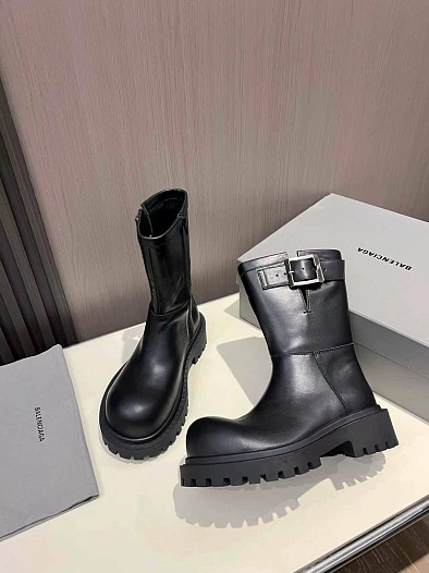 Женские кожаные сапоги Balenciaga premium   