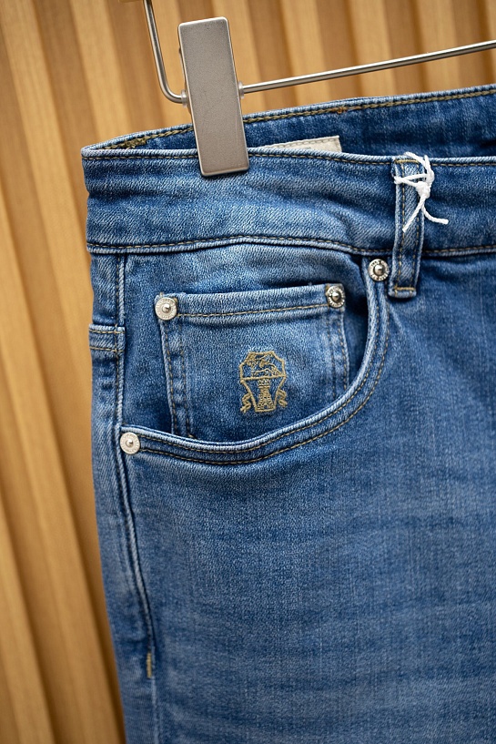 Мужские синие джинсы Brunello Cucinelli Premium