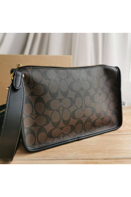 Женская кожаная сумка Coach 27x18 см (2 расцветки)