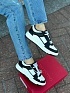 Женские кожаные кроссовки Valentino Freedots - White / Black