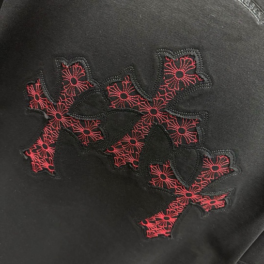 Чёрная оверсайз футболка Chrome Hearts Premium