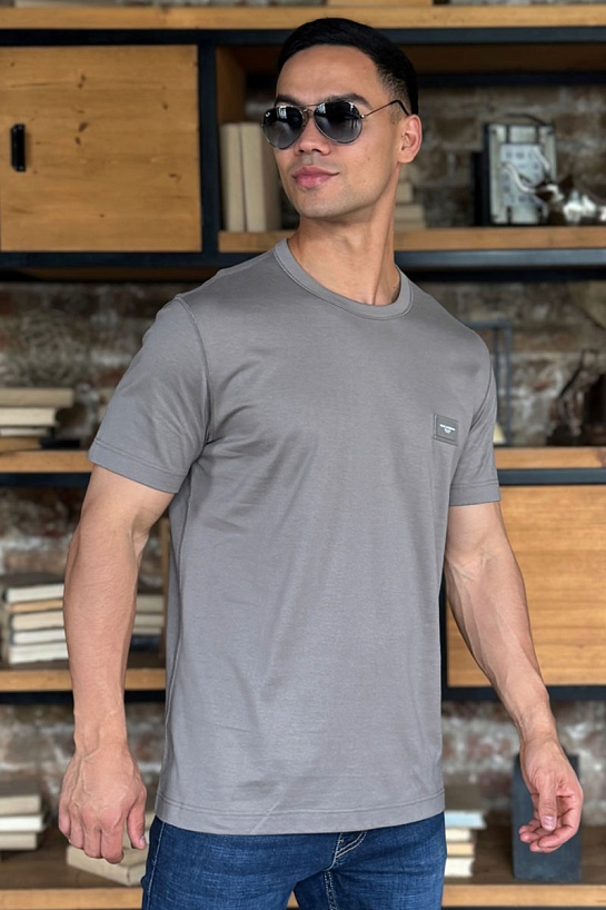 Мужская футболка Dolce & Gabbana Premium - Grey Khaki