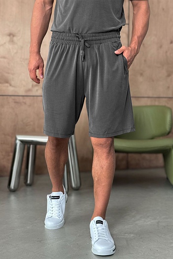 Мужские шорты серого цвета Brioni   