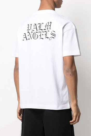 Оверсайз футболка Palm Angels "Burning Head" - White   