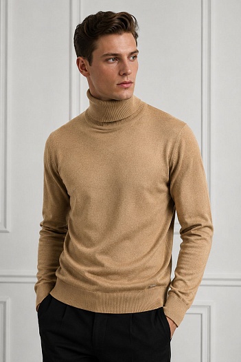 Мужская бежевая водолазка Maglione   