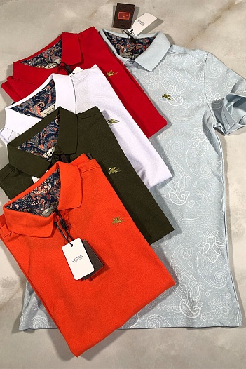 Светло-зелёное мужское поло Etro embroidered-logo   