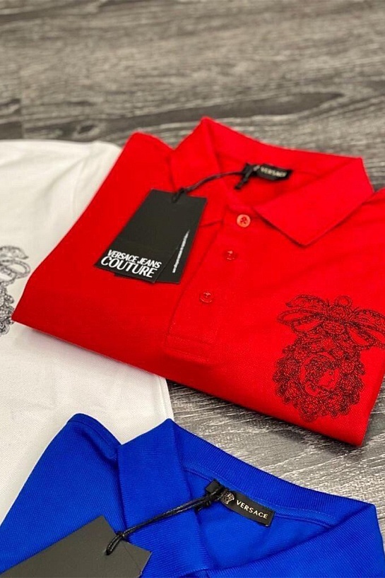 Классическое мужское поло Versace - Red
