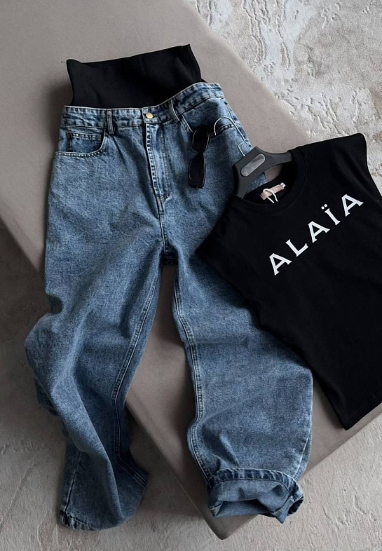 Женские синие джинсы Alaia