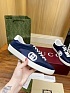 Женские замшевые кеды Gucci Premium - Blue