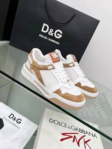 Женские комбинированные кроссовки Dolce&Gabbana New Roma   