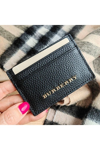 Кожаный кардхолдер Burberry logo-plaque 10x7 см (2 расцветки)   
