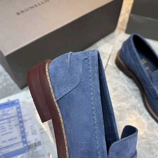 Мужские замшевые лоферы Brunello Cucinelli Premium   