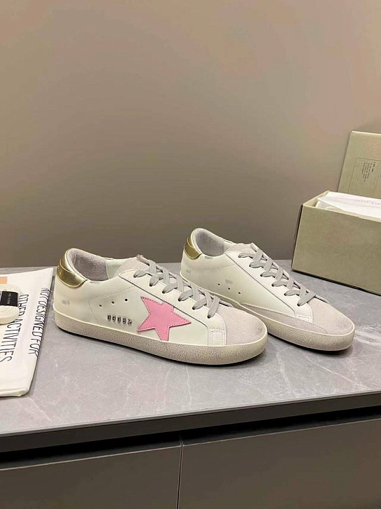 Женские кожаные кроссовки Golden Goose Super Star premium