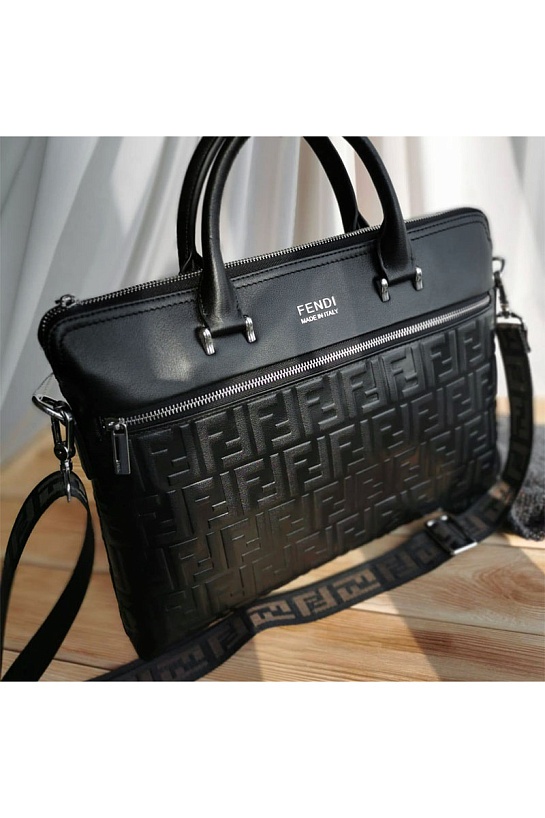 Кожаная сумка Fendi FF Monogram 39x29 см