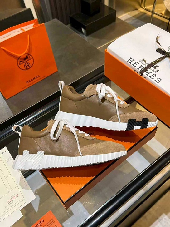 Женские комбинированные кроссовки Hermes Bouncing premium