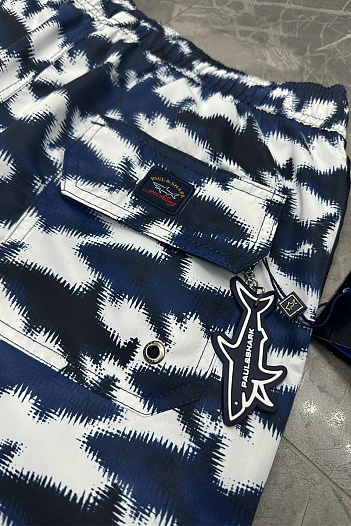 Мужские шорты Paul & Shark blurred shark - White / Blue   