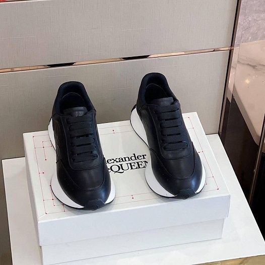 Мужские кожаные кроссовки Alexander McQueen   