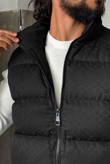Двусторонний жилет чёрного цвета Louis Vuitton   