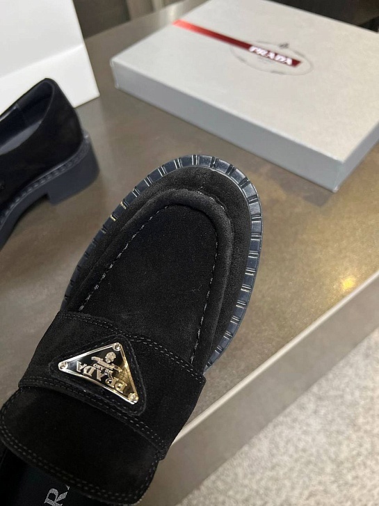 Мужские замшевые лоферы Prada premium
