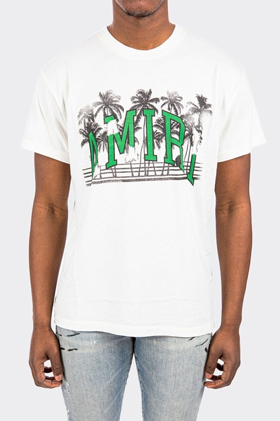 Белая оверсайз футболка Amiri Varsity Palms