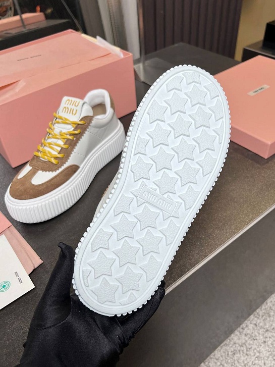 Женские комбинированные кроссовки MIU MIU Premium