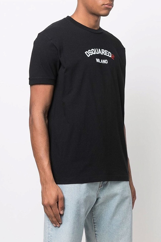 Чёрная футболка Dsquared2 Milano logo-print