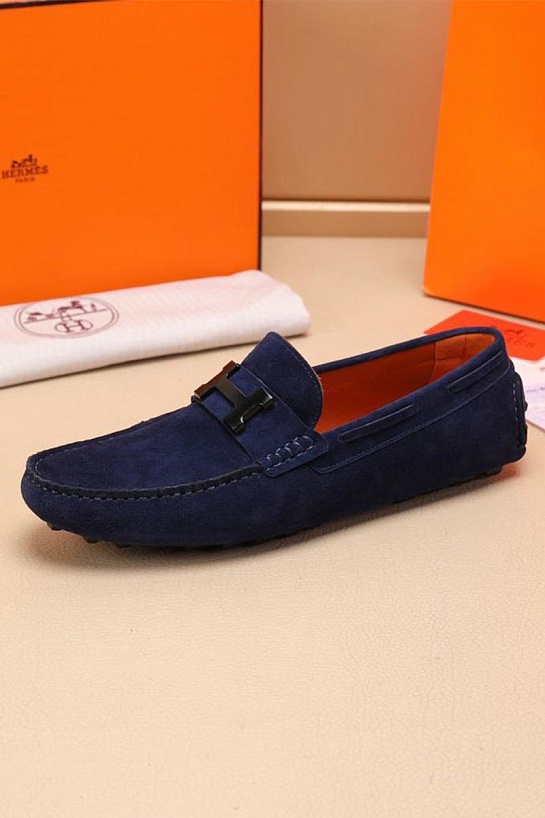 Мужские замшевые мокасины Hermes