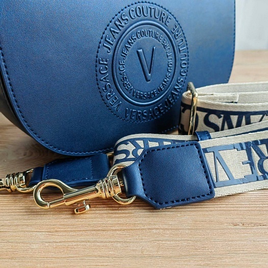 Кожаная сумка Versace Jeans Conture 22x15 см - Blue   