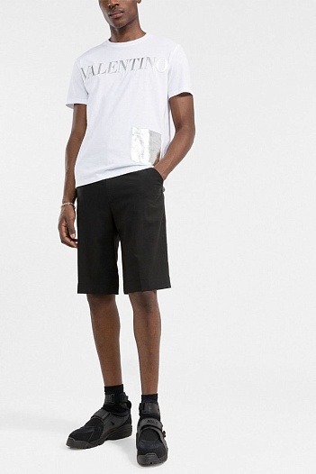Мужская футболка Valentino high-shine logo - White   