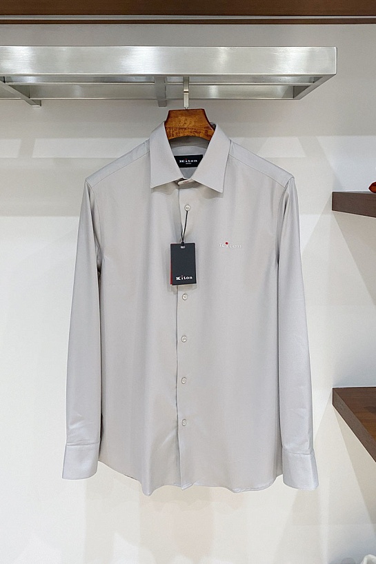 Мужская серая рубашка Kiton premium