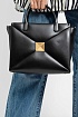 Женская сумка Valentino One Stud 25x23 см - Black