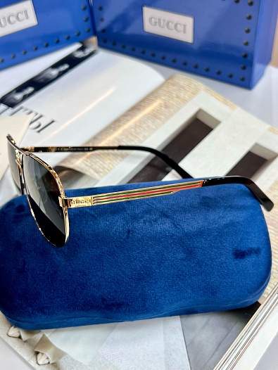 Брендовые солнцезащитные очки авиаторы Gucci   